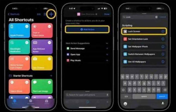 莆田苹果14锁屏维修店分享iPhone14升级iOS16.4后如何创建锁屏快捷方式 