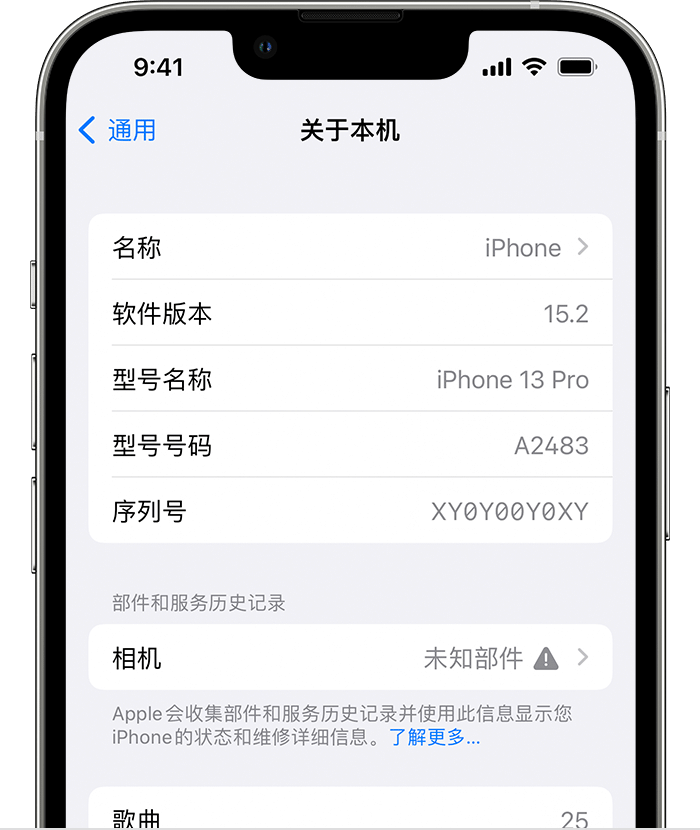 莆田苹果维修分享iPhone 出现提示相机“未知部件”是什么原因？ 